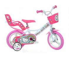 WDK Partner - A1304159 - Vélo pour Enfant - 1 Frein - Hello Kitty - 12 pouces