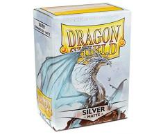 Arcane Tinmen ApS ART11008 Lot de 100 Tapis Dragon Shield Argenté