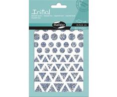Maildor AE025O - Un sachet de gommettes Initial 4 planches 10,5x16 cm, motifs Holographiques Géométriques (212 stickers)