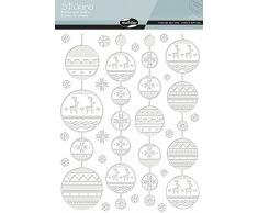 Maildor AD060O - Un sachet M Design Stickino 1 planche de décors électrostatiques 30x38 cm, Guirlandes