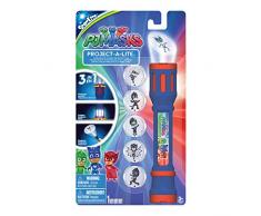 PJ Masks 40345 Projecteur Lampe de Poche avec 6 austuasch Lentilles interchangeables zum projizieren, Multicolore