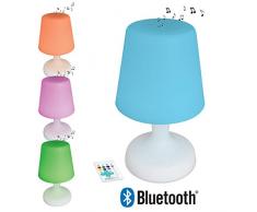 Lexibook Decotech Lampe LED couleur & son Bluetooth - 8W - effets lumineux - batterie rechargeable - blanc/multicolor - BTL035