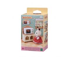 SYLVANIAN FAMILIES- Microwave Cabinet Doll House Accessories, 5443