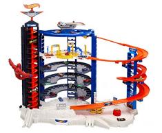 Hot Wheels City Super Garage Ultime, coffret de jeu pour petites voitures avec circuit et pistes, Jouet pour enfant, FDF25