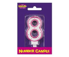 LExpression Factory Amzcap08 Numéro 8 Edge minimum Bougie, Rose