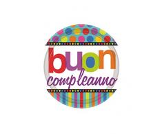 amscan International Assiette à Rayures 17,7 cm