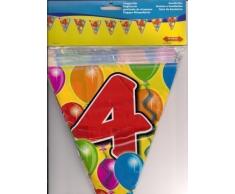 Folat 04531 Guirlande danniversaire avec fanions Multicolore 10 m