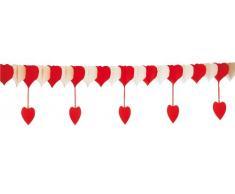 amscan - 2747 - Guirlande Papier Cœur - Amour - Rouge/Blanc
