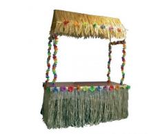 Gifts 4 All Occasions Limited Shatchi-1019 Jupe de table Tiki en nylon 108 x 29 cm Décoration de fête hawaïenne tropicale Multicolore