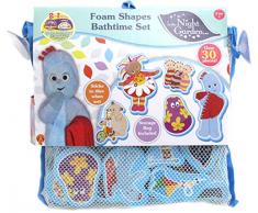 IN THE NIGHT GARDEN 1684 Lot de 30 pièces en Mousse avec Personnages Principaux Dont Igglepiggle, Upsy Daisy, Makka Pakka et Plus Encore pour Le Bain des Enfants âgés de 1, 2, 3 Ans, Multicolore