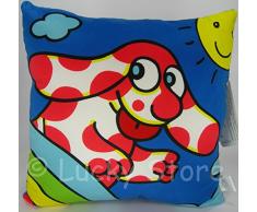 PIMPA Peluche Coussin carré 38 cm Arc-en-Ciel