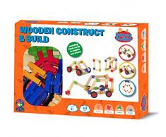 Barney et Buddy Ba056 Boîte à Construire et Construire en Bois de Jouet de Bain pour Enfant, Multi