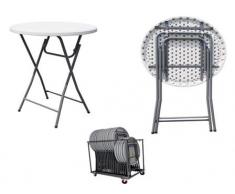 MAGAZZINI COSMA SNC (COS) - Catering Table PIEGH d.80x110 CT804532, Multicolore, 123