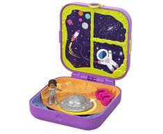 Polly Pocket Coffret Secret Shani dans lespace avec mini-figurine, 3 Surprises, accessoires et autocollants, jouet enfant, GDL84