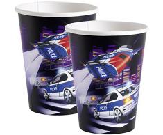amscan - 998283 - 8 Gobelets Police - 266 ML