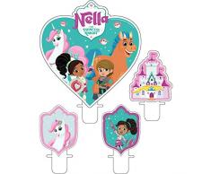 Amscan International 9904017 Amscan Lot de 4 bougies fantaisie Nella le chevalier