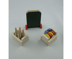 Rülke 21653 Jouet en Bois pour poupée en Forme de Maison de poupée Bois Vert Jaune Rouge