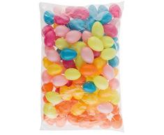 Idena 31489 Lot de 100 œufs de Pâques en Plastique avec œillet pour décoration de Noël 6 cm