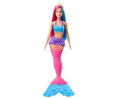Barbie Dreamtopia poupée sirène aux cheveux roses et bleus, jouet pour enfant, GJK08