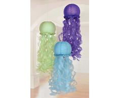 Amscan International 242193 Amscan Lot de 3 lanternes décoratives Motif sirène