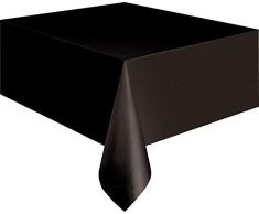 Unique Party - 5096 - Nappe en Plastique - 2,74 x 1,37 m - Noir