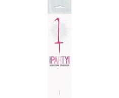 Unique Party- Bougie, 84081, Rose, 1 an
