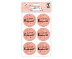 Ursus 59510008F Lot de 24 Autocollants pour Invitation à ma Communion, diamètre env. 4,8 cm Corail