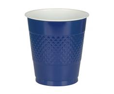 Amscan International 552287–74 Plastique Tasse, Bleu marine, 355 ml