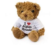 London Teddy Bears I Love Afghan Hounds – Ours en Peluche – Mignon et Doux – Cadeau pour Chien
