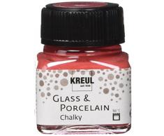 KREUL 16634 â Verre et Porcelaine Chalky, Doux â Peinture Mate Ã Base deau, sÃ©chage Rapide, Opaque, Verre 20 ML, Rouge Cozy
