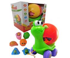 ALLKINDATHINGS pour Enfant Jouet Tirer Ramper Ainsi Que Trieur de Forme descargot Boule dactivité