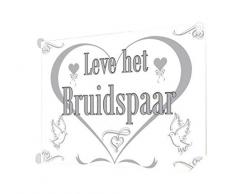 Folat Drapeau Just Married, env. 150 x 100 cm.