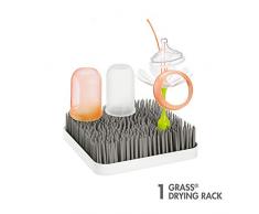 TOMY BOON - Égouttoir Biberons Imitation Gazon GRASS B11387, Séchoir Design pour Biberons , pour Bouteilles, Tétines et Accessoires Bébés, Gris