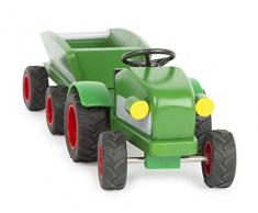 Small Foot- Woodfriends Tracteur, en Bois certifié FSC 100%, remorque avec Roues en Caoutchouc,pour Les Enfants à partir de 3 Ans Jouets, 11006, Multicolore