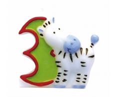 amscan - 551793 - Bougie Chiffre 3 Safari