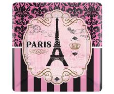 Amscan International 591729, Assiettes en Carton « A Day in Paris », 23 cm
