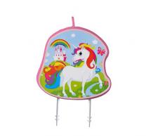 amscan 9904371 Bougie danniversaire Licorne Multicolore