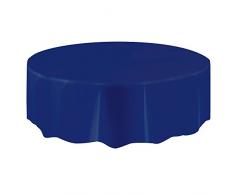 Unique Party - 50384 - Nappe Ronde en Plastique - 2,13 m - Bleu Marine