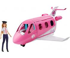 Barbie Mobilier coffret poupée pilote et son Avion de Rêve, avec mobilier, rangements et plus de 15 accessoires, jouet pour enfant, GJB33
