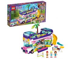 LEGO Friends, Le bus de lamitié avec piscine et toboggan, Ensembles de vacances dété pour 8 ans et plus, 88 pièces, 41395