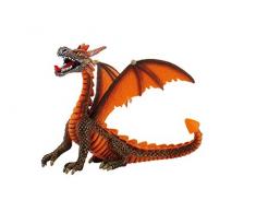 Bullyland Fantasy Figurine Dragon assis (orange) 11 cm