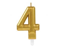 amscan Doré Finition métallique Celebration Bougies # 4