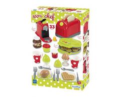 Jouets Ecoiffier – 2647 - Coffret toaster grand modèle + petit déjeuner pour enfants - 33 pièces – Dès 18 mois – Fabriqué en France