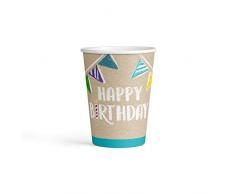 amscan 9904391 Lot de 8 gobelets en Papier Multicolore 250 ML