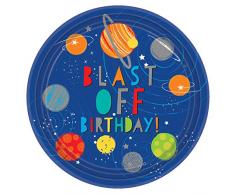 Amscan International 9904653 Amscan Lot de 8 assiettes en papier 23 cm