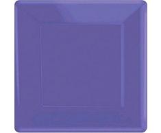 amscan 69920–106 25 cm carré Assiettes en Papier
