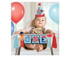 Amscan International 242597 Amscan Kit de décoration pour chaise haute Motif anniversaire