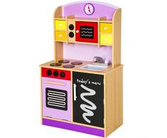 Helloshop26-Cuisine Dinette Cuisinière en Bois pour Enfant Jouet Moderne Jeu du Rôle dImitation Chef Set Kit, 108017