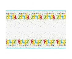 Unique Party 74713 Globe Nappe en Plastique 2,13 m x 1,37 m