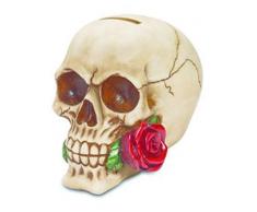 Katerina Prestige- Tirelire Crâne avec Rose, HF1593